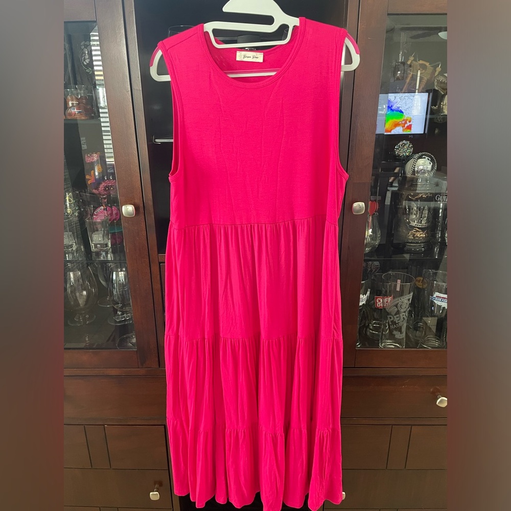 Beeson River Hot Pink Midi Dress